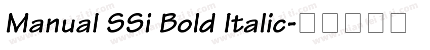 Manual SSi Bold Italic字体转换